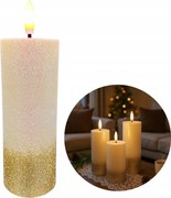 Gyertya Led Betét Nagy Örök Led Gyertya Elemes Láng Effekt 16cm