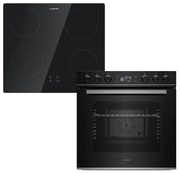 Klarstein ControlSync sütő és indukciós főzőlap szett, 9 funkció, 4 főzőzóna, 72 l űrtartalom