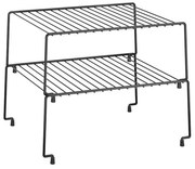 Brooklyn Lava 2 db fekete kiegészítő konyhai polc - Metaltex