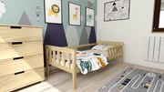 Fanni fenyő natúr Gyerekágy 80x160 + ajándék ágyrács
