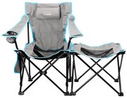 Összecsukható kempingasztal + szék szürke/kék