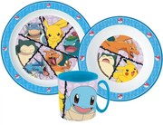 Pokémon Battle étkészlet, micro műanyag szett bögrével 265 ml