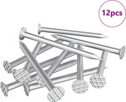 vidaXL Szegek Fa számára 12 pcs Ezüst Ø 3 x 15 mm Fém