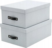 Boston szürke tárolódoboz szett, 2 darabos