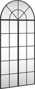 vidaXL fekete ívelt vas fali tükör 60x130 cm