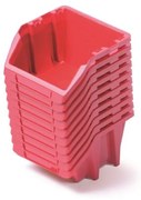Kistenberg Tárolódoboz készlet 10db BINEER SHORT 118x98x70 mm piros
