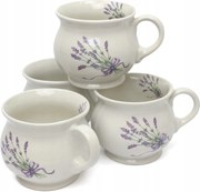 4 db-os kerámia bögre szett 0,35 l levendula
