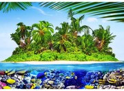 Egzotikus kincses sziget fa puzzle