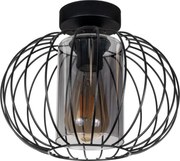 Felületre szerelhető csillár CORRINI 1xE27/60W/230V átm. 25 cm fekete/szürke