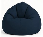 Sötétkék XL méretű kültéri babzsákfotel