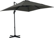 Outsunny Napernyő 245 x 245 cm Kert Napernyő Állványos Napernyő Kurblis Mechanizmussal Forgatható Kurblis Napernyő Állítható Roma Napernyő Szürke | Ao