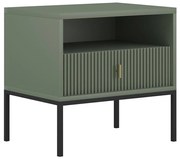 SUE éjjeliszekrény, zöld/fekete