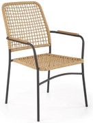 Baltar étkezőszék, rattan / fekete