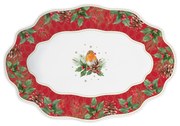 Karácsonyi porcelán nagy ovális kínáló tál Christmas Berries