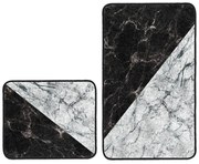 Fekete-fehér fürdőszobai kilépő szett 2 db-os 60x100 cm – Mila Home