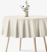 Goldea pamut asztalterítő - világos vászonszövésű - kör alakú Ø 100 cm