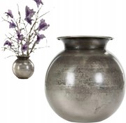 Váza Stílus Loft Gömb Ezüst Fém virág csokrok ágak 25cm