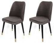 Hugo Anthracite and Black étkezőszékek szett, 2 db