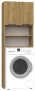 Pralka P fürdőszoba szekrény, tölgy
