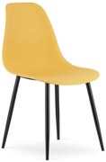 Mustár szék OSAKA fekete lábakkal