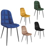 K-417 bársony étkezőszék több színben