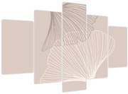 Kép - Bézs színű levelek N⁰2 (150x105 cm)