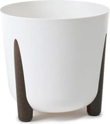 Fehér fedél Virágcserép betéttel 34cm-es lábakon erkélyre teraszra erős öko