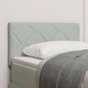 Fejtámla Gyémánt Blokkok Design Világosszürke 80 cm Vastag Bársony