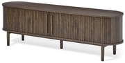 Barna TV-állvány tölgyfa dekorral 180x56x40 cm Meta – Unique Furniture
