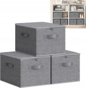 3DB Rendszerező Tároló Doboz Cipzár Merevített Ruhatároló