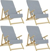 vidaXL 4 db szürke 400 GSM szövet strandtörölköző 60 x 135 cm