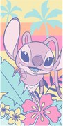 Disney Lilo és Stitch, A csillagkutya Floral Escape fürdőlepedő, strand törölköző 70x140cm (Fast Dry)