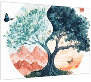 Kép – Akvarellfa tele élettel (70x50 cm)