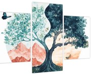 Kép – Akvarellfa tele élettel (90x60 cm)