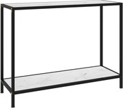 vidaXL fehér edzett üveg tálalóasztal 100 x 35 x 75 cm