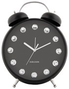 Karlsson 6019BK dizájner asztali óra/ébresztőórafekete, átmérő: 30 cm