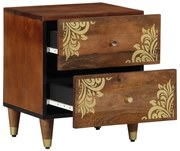 éjjeli szekrény Méz barna Tömör sésamfa 40 x 33 x 46 cm