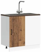 alsó konyhaszekrény Lucca régi fából fűrészáru műfa