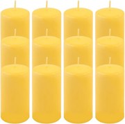 Gyertya készlet 11,5 cm Ø 6 cm 12 db sárga