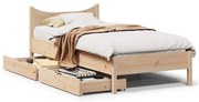 tömör fenyőfa ágykeret fiókokkal 90 x 200 cm