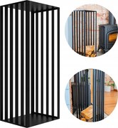 Kandalló Fa Állvány Tűzifa Kosár Hegesztett Gereblye [2681]