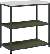vidaXL Konyhai Tárolás polcokkal Olajzöld 60 x 50 x 92 cm Acél