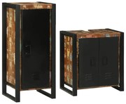 Fürdőszoba bútor szett 2 pcs Szilárd újrahasznosított fa