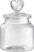 SWEET HEART üveg tartó 650ml , szivecskés
