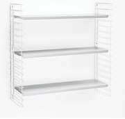 Libro háromszintes fehér polc, hossz 70 cm - Metaltex