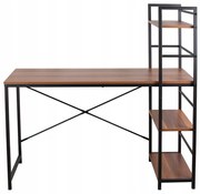 Irodai íróasztal polcokkal (fekete fém váz)