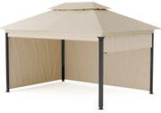Blumfeldt Grandezza Cortina kerti pavilon 3x4 m, időjárásálló, porfestett, oldalsó redőnyök