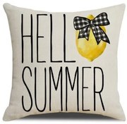 Párnahuzat HELLO SUMMER 45x45 cm, bézs