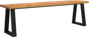 vidaXL tömör akácfa pad természetes éllel 160 cm