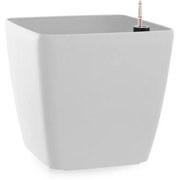 Flower Lover Quadrato önöntöző virágtartó, matt fehér, 24 cm, 24 cm